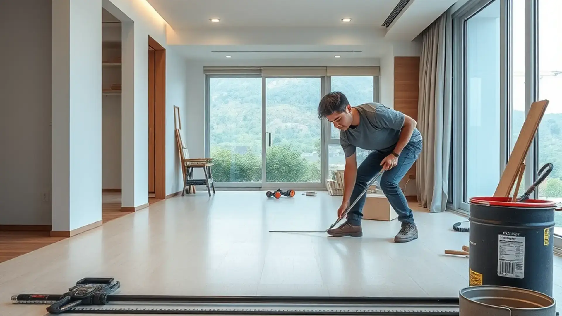 ビニール床材施工事例